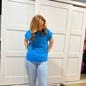 Everlane Bright Blue Short Sleeve Tee